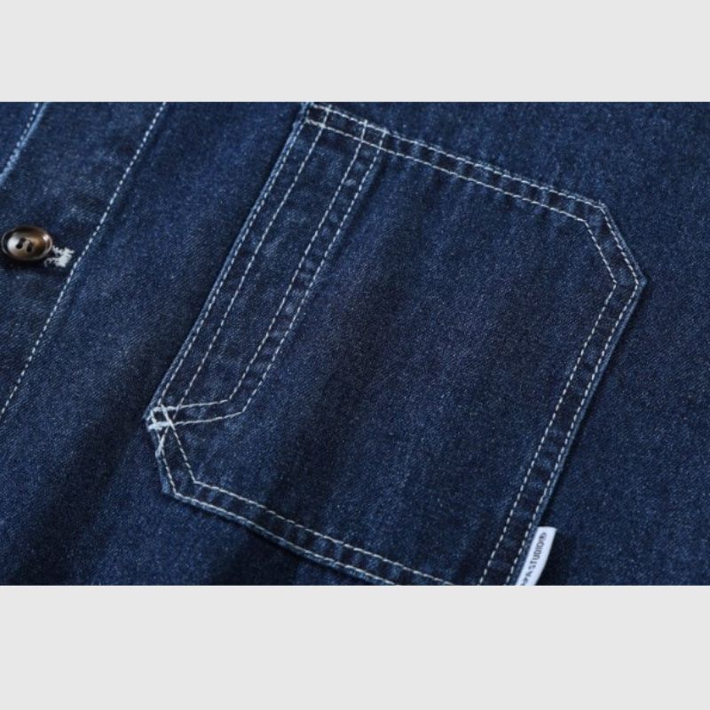 Denim-Hemden mit mehreren Taschen