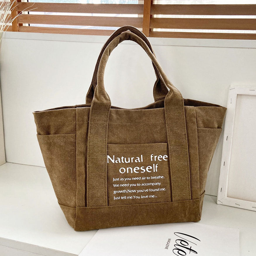 Letter Printed Canvas Bags