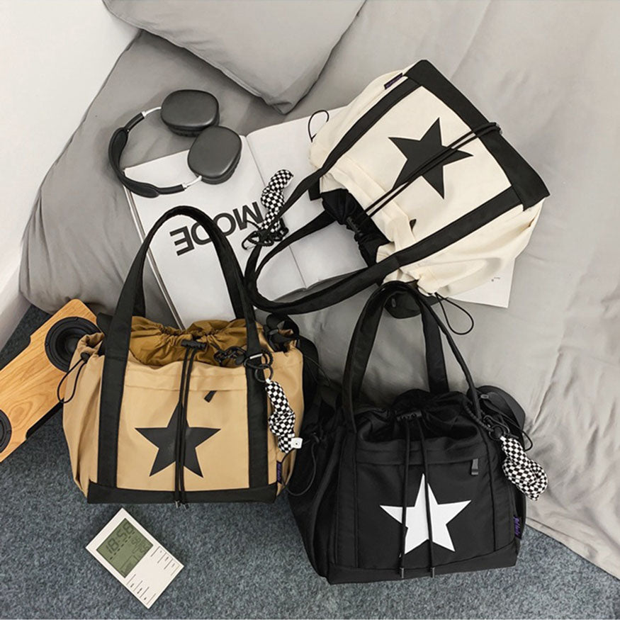 College Style Star Printed Bag