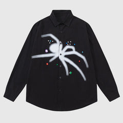 Camisas casuales con estampado de araña