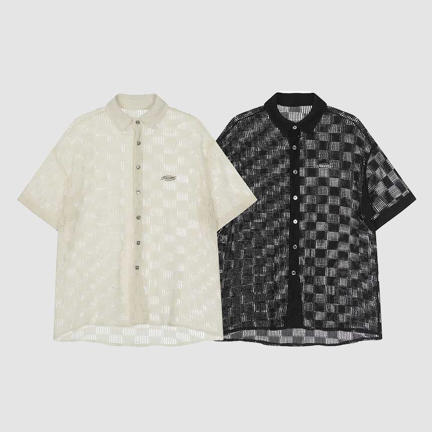 Camisa moderna con estampado hueco