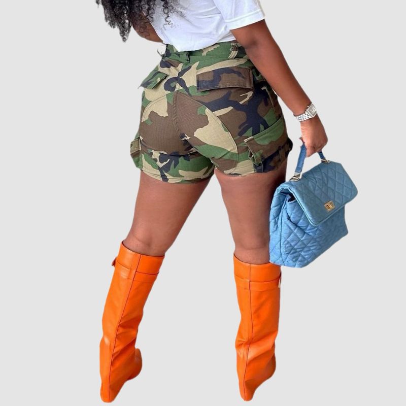 Pocket Patch Camouflage Shorts