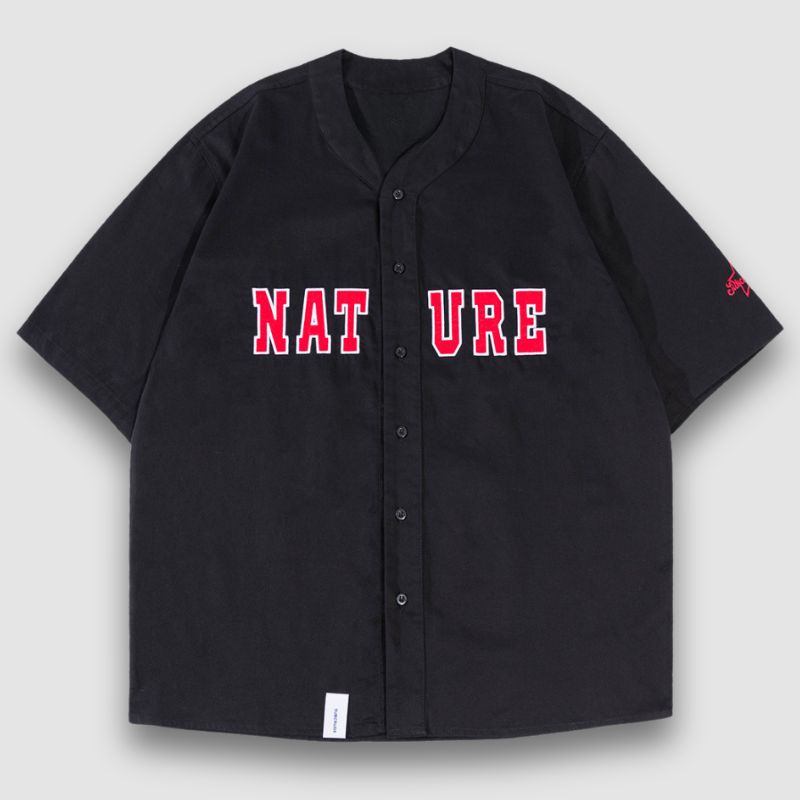 Natur Solide Baseball-Shirts