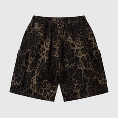 Pantalones cortos cargo de leopardo