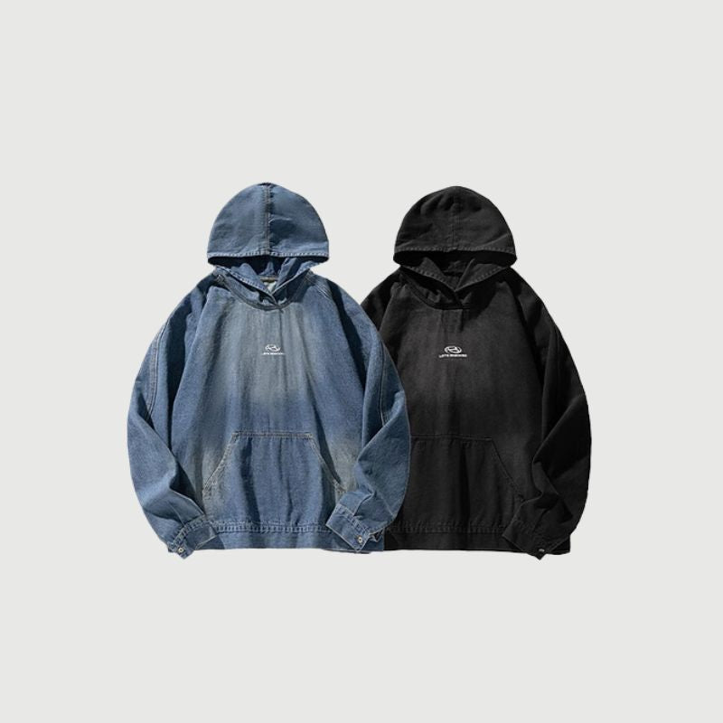 Sudadera con capucha vintage desgastada y estilo urbano