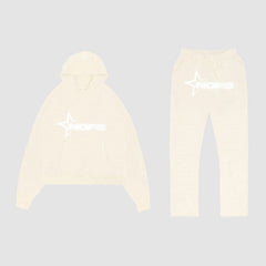 Streetwise Hip-Hop Letter Print Hoodie Set