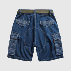 Lockere Jorts mit karierten Taschen