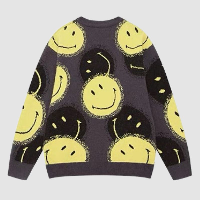 Pullover mit Smiley-Print