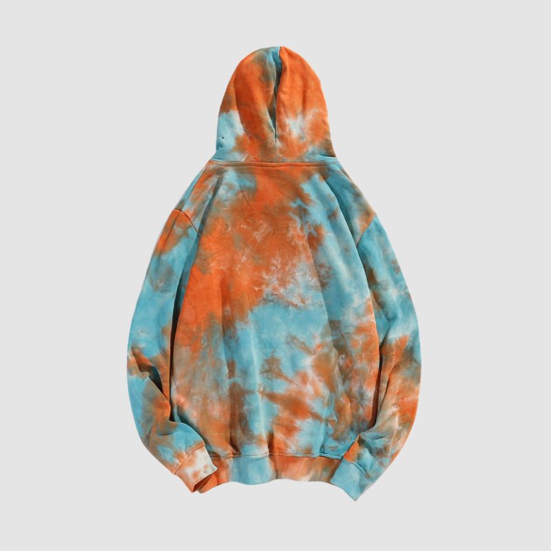 Sudadera con capucha tie-dye de hip-hop