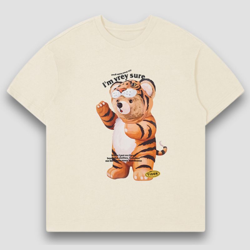 Süßes T-Shirt mit Tiger-Print