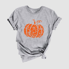 T-Shirt mit Halloween-Kürbis-Muster