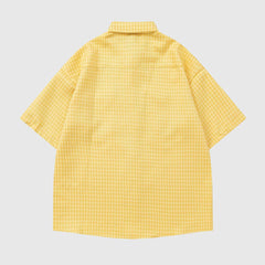 Textured Gingham Casual Shirt