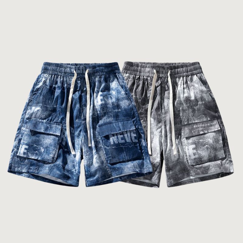 Imitation Denim Casual Shorts