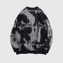 Individualistic Tie-Dye Letter Print Sweater