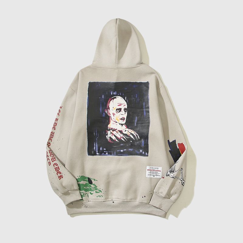 Sudadera con capucha y estampado de grafiti Hyakki