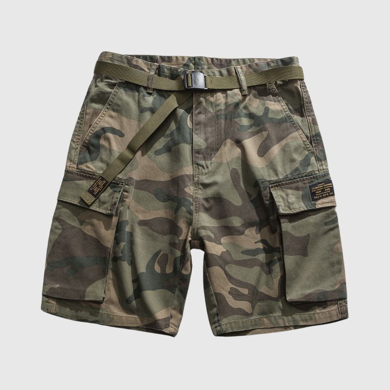 Cargo-Shorts mit Camouflage-Tasche