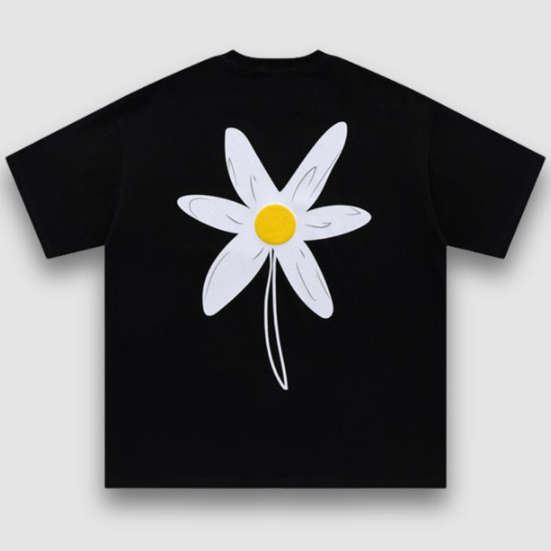 Camiseta estampada con estampado de girasol