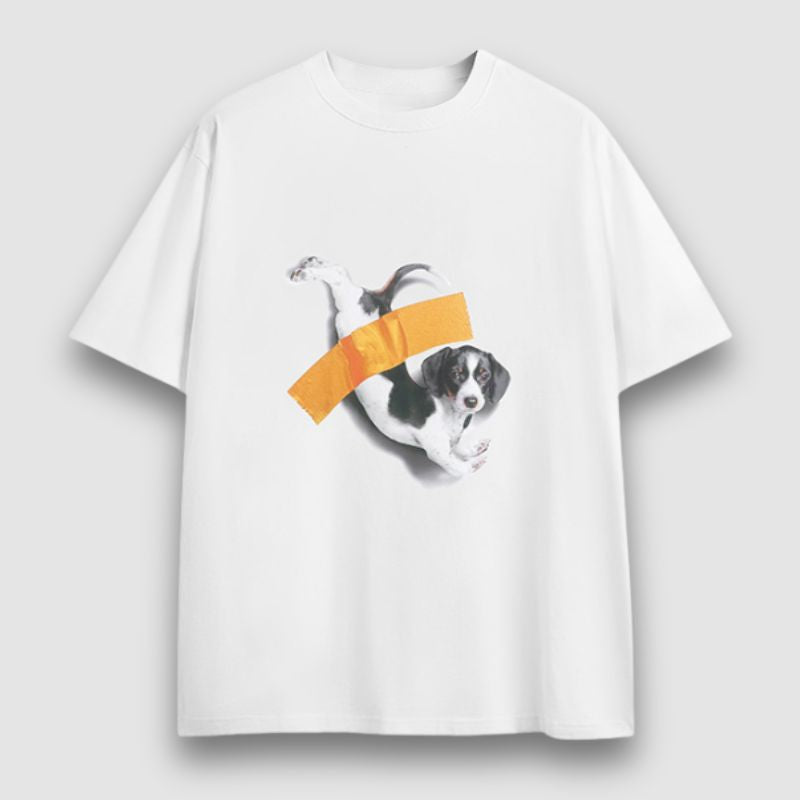 Tapes Puppy Print T-Shirt