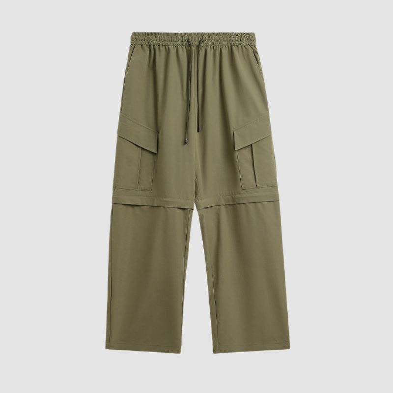 Pantalones cargo impermeables extraíbles con múltiples bolsillos