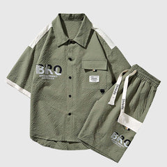 Camisa cargo con textura urbana