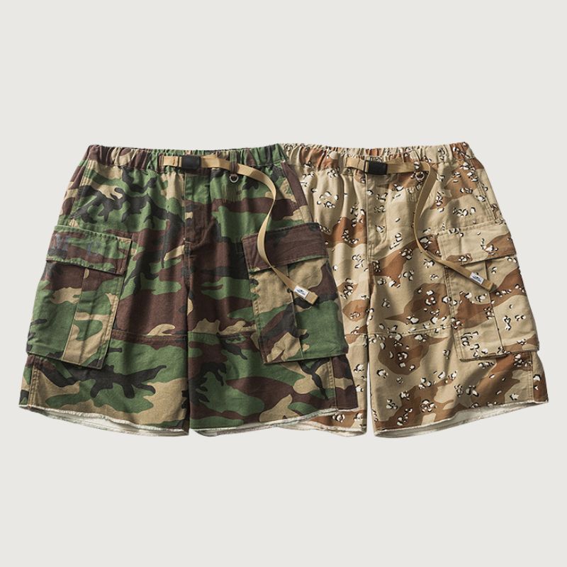 Camouflage-Shorts mit Kordelzug