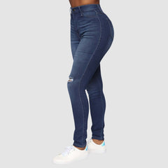 Ripped Design High Elasticity Jeans