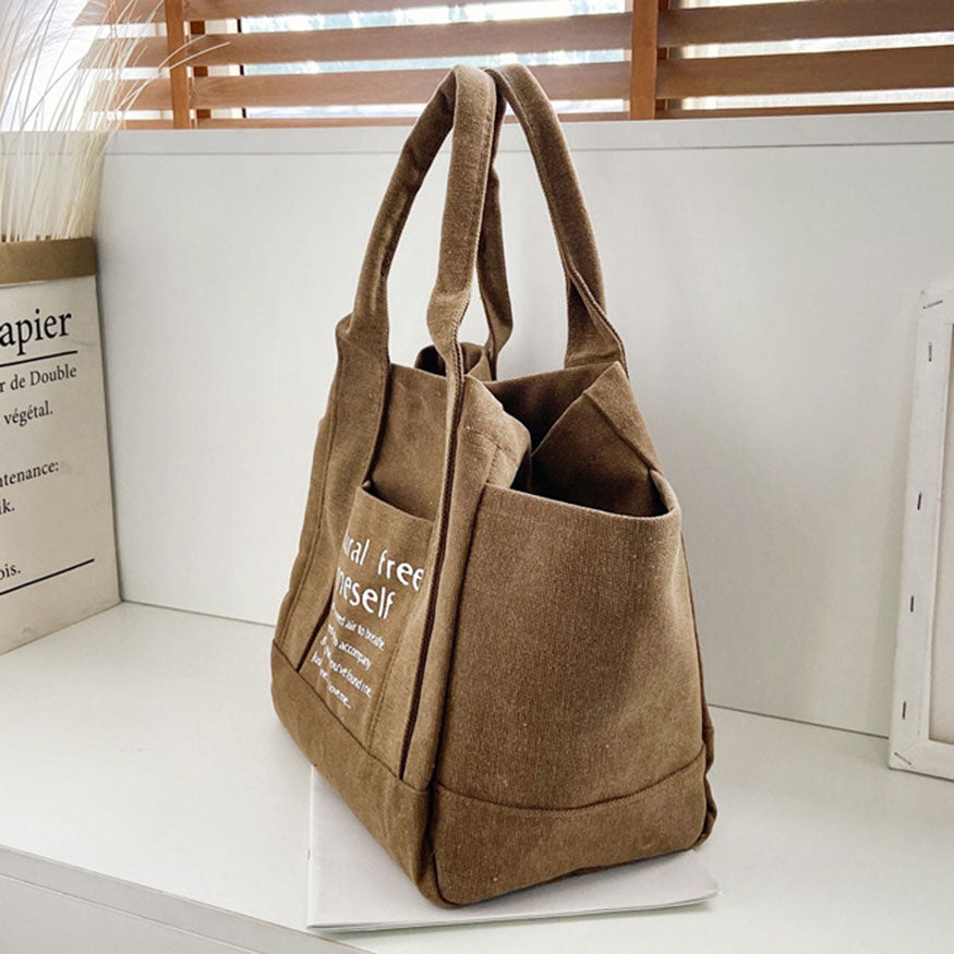 Letter Printed Canvas Bags