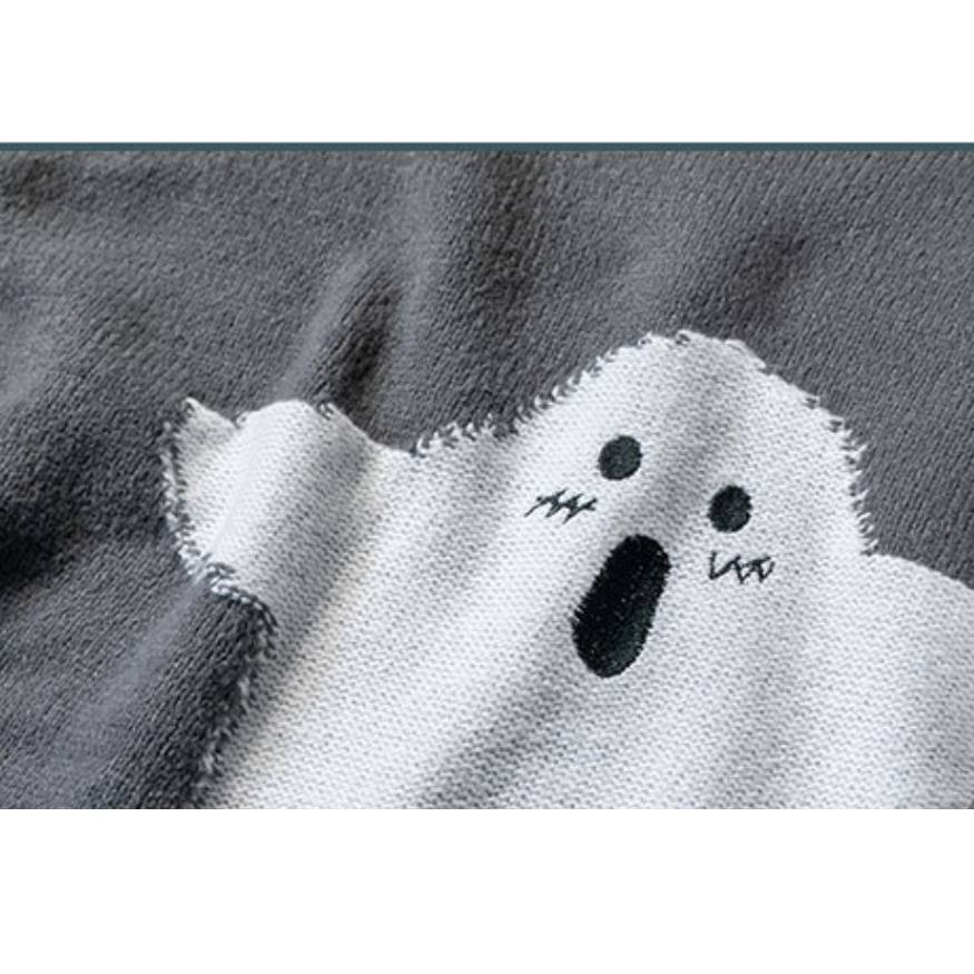 Funny Ghost Pattern Knit Sweater