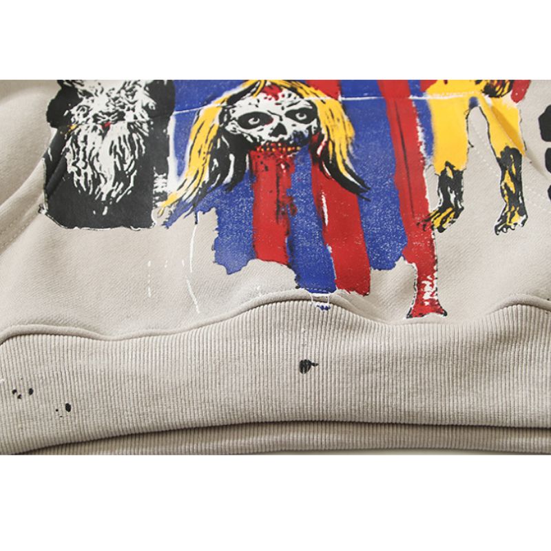 Sudadera con capucha y estampado de grafiti Hyakki