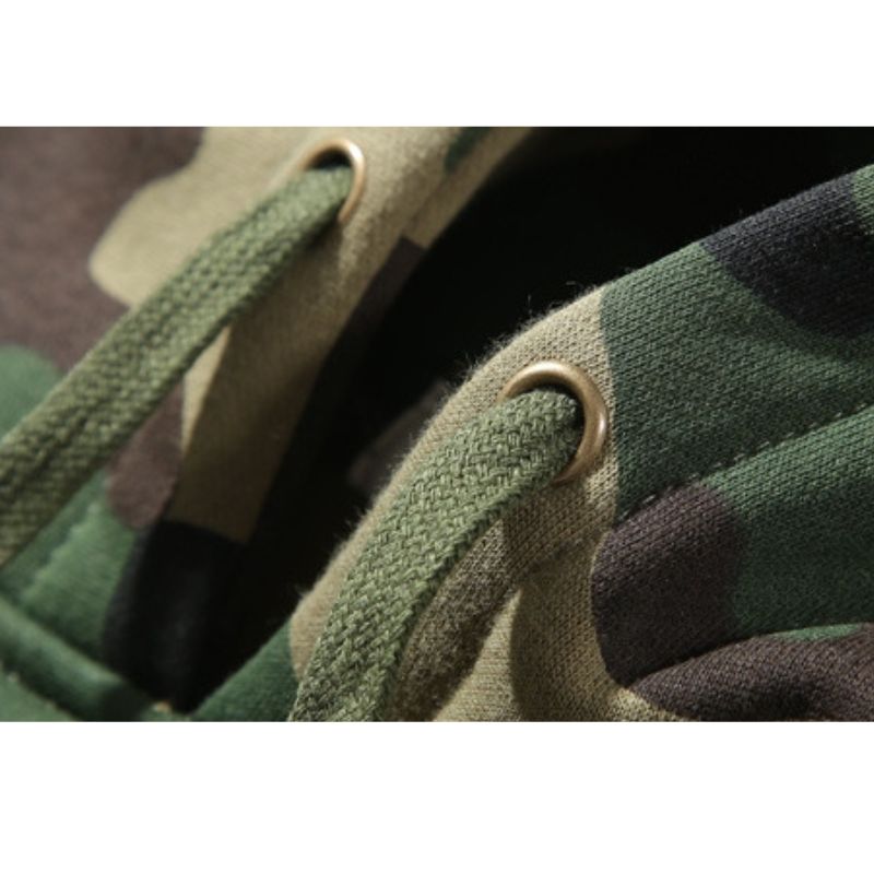 Lockerer, lässiger Hoodie mit Camouflage-Muster