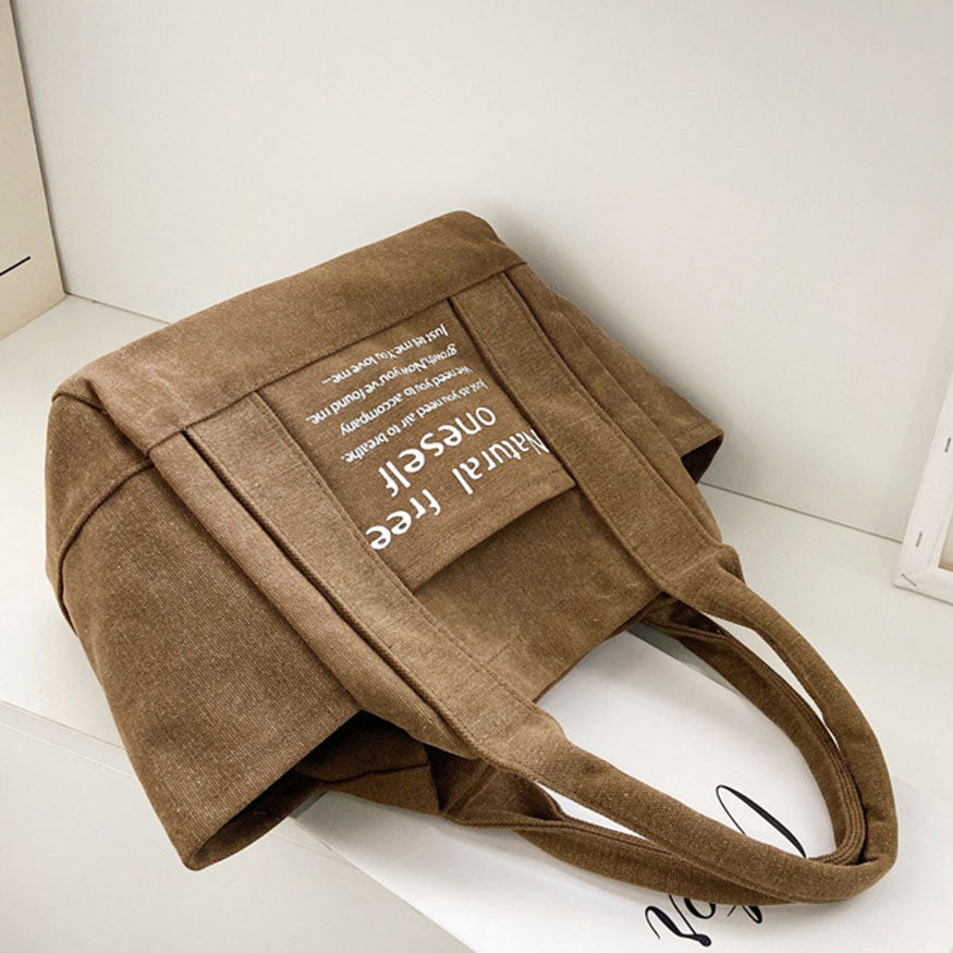 Letter Printed Canvas Bags