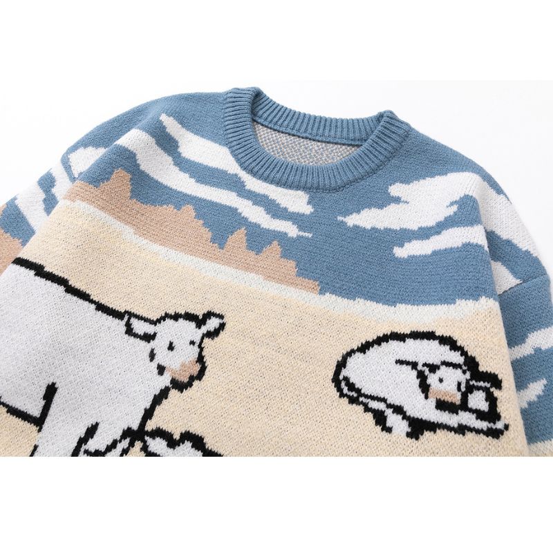 Vintage Kuh Cartoon Pullover