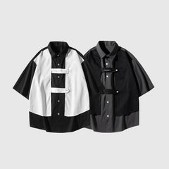 Contrast Patchwork Shirts