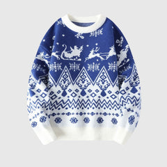 Fauler Pullover mit Weihnachtsmuster