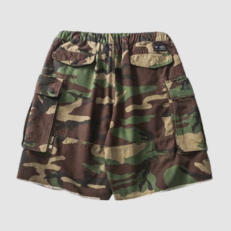 Pantalones cortos de camuflaje con cordón