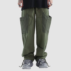 Side Pocket Design Drawstring Cargo Pants