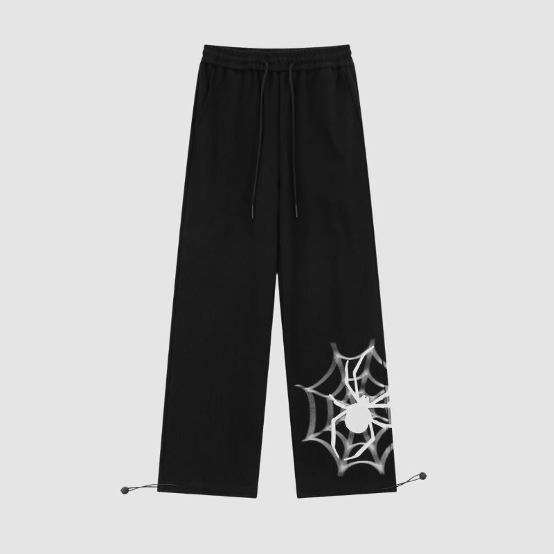 Pantalones deportivos con estampado de telaraña