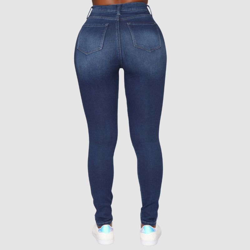 Jeans mit zerrissenem Design und hoher Elastizität