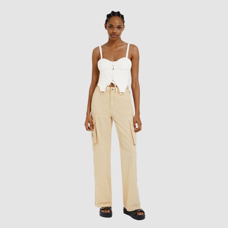 High Waist Casual Cargo Pants