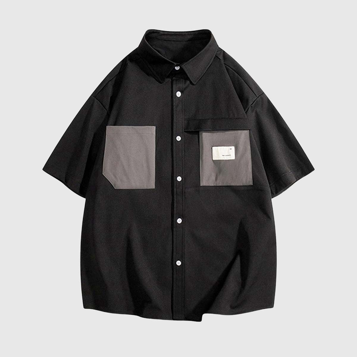 Patchwork Pocket Cotton Shirts