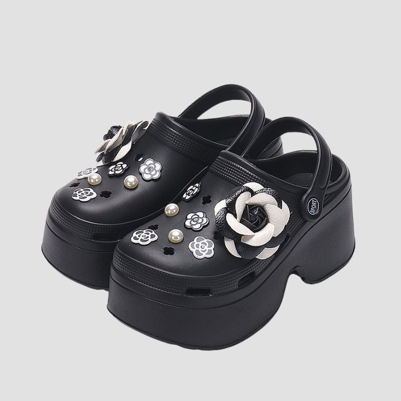 Camellia Platform Garden Clog