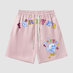 Shorts mit Hollow Head-Buchstaben-Print