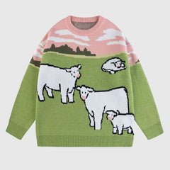 Vintage Kuh Cartoon Pullover