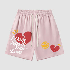 Shorts mit Strand-Love-Letter-Print