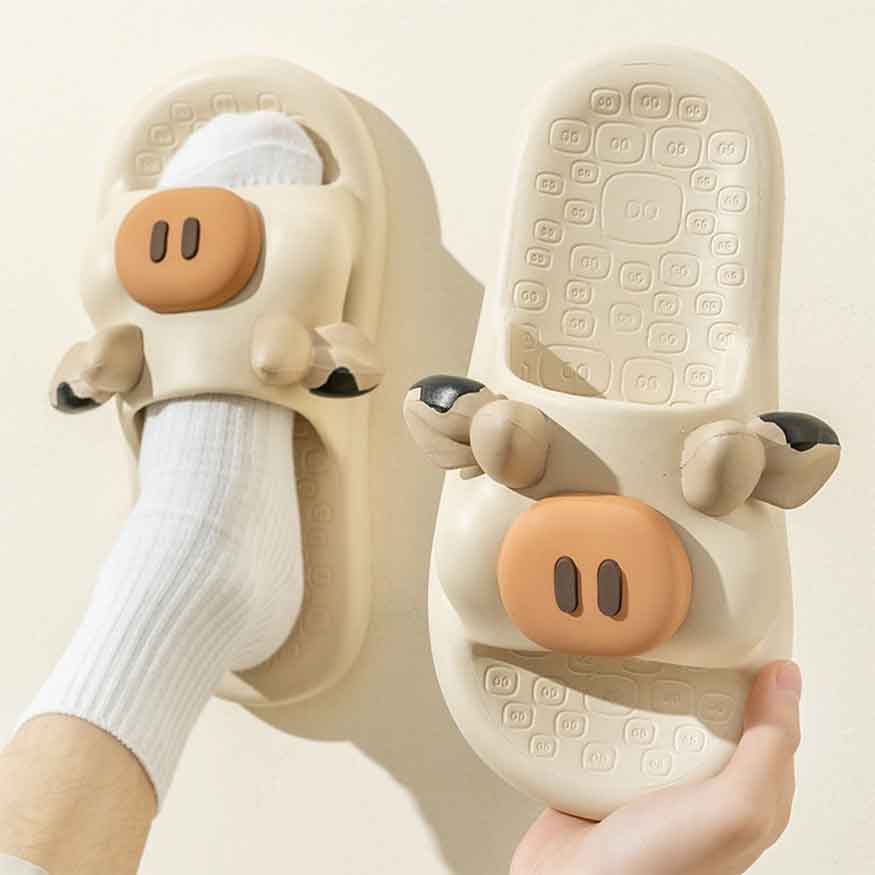 Lindas pantuflas casuales de dibujos animados