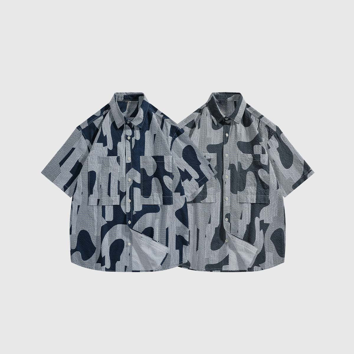 Abstract Patterned Casual Shirt