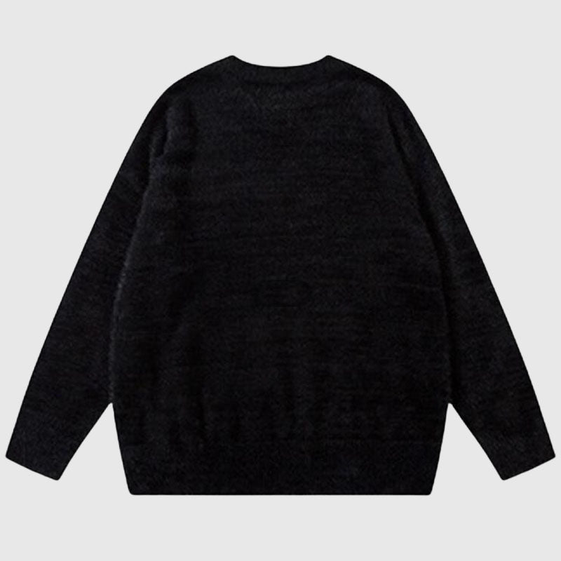 Süßer Pullover mit Drachenstickerei