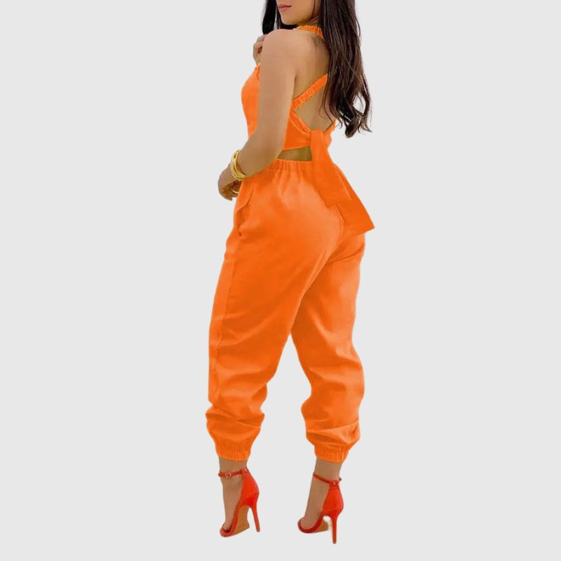 Halter Backless High Waist Jumpsuit