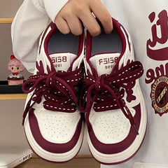 Contrast Color Patchwork Sneakers