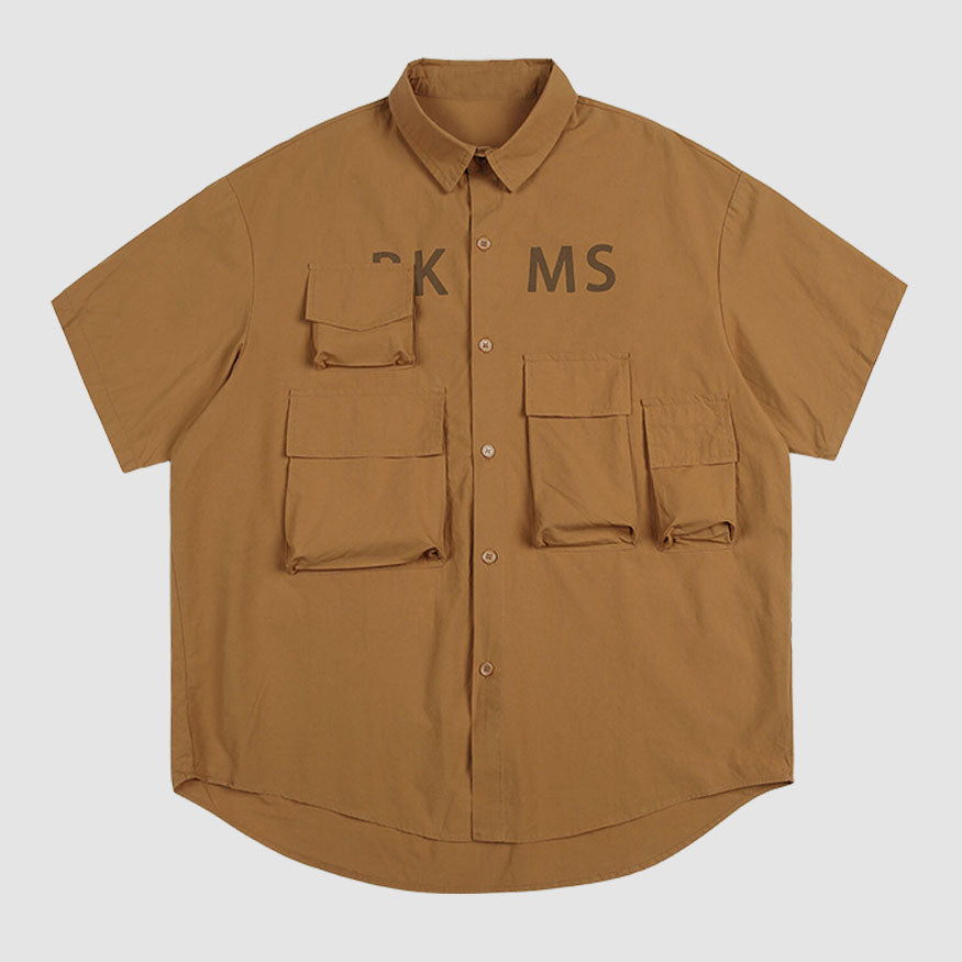 Camisas cargo con bolsillos sencillos